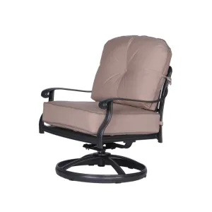 Club Swivel Chairs With Cushion, Quality Outdoor Patio Furniture