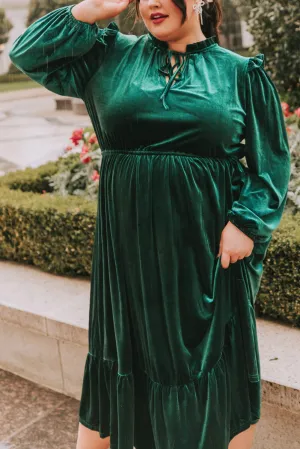 Emerald Velvet Plus Size Dress