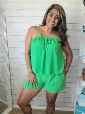 Green Valley Tank and Shorts Set