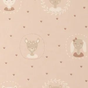 Hearts Wallpaper - Dusty Warm Pink