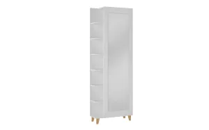 Minetta 14-Pair Mid-Century Shoe Closet in White