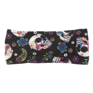 Sugar Skulls Bamboo Jersey Lined Sweatband